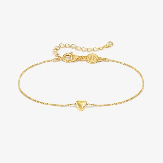 Nomination Armonica Gold Plated Cubic Zirconia Heart Pendant Bracelet 241302/006