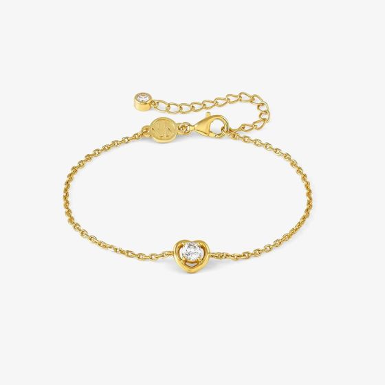 Nomination CosmicLove Gold Tone Cubic Zirconia Heart Bracelet 241703/006