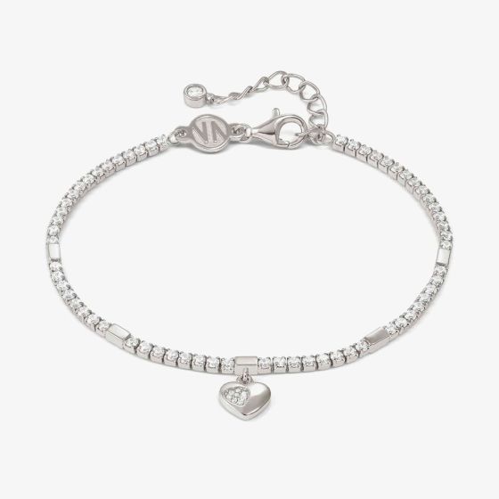 Nomination Petit Sparkle Silver Heart Tennis Bracelet 242302/004