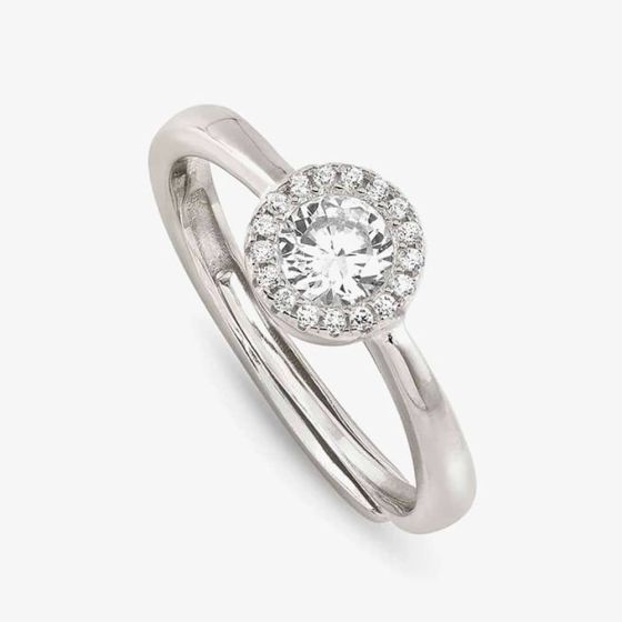 Nomination Seidivina Silver Cubic Zirconia Round Cluster Adjustable Ring 241400/010