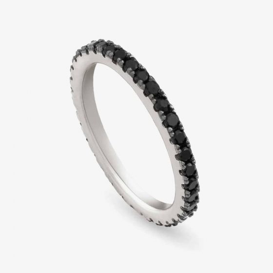 Nomination Easychic Silver & Black Cubic Zirconia Full Eternity Ring 147900/010