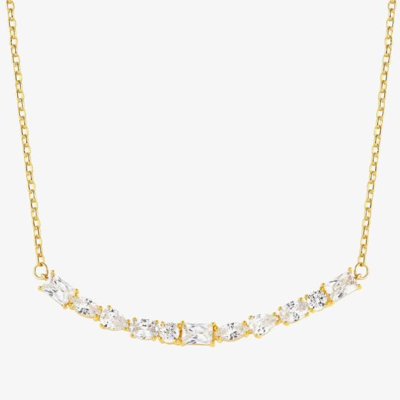 Nomination Colour Wave Gold Plated Multi-Cut Cubic Zirconia Necklace 149802/014