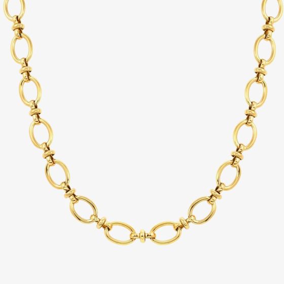 Nomination Affinity Gold Plated Stainless Steel Oval Link Necklace 028604/012