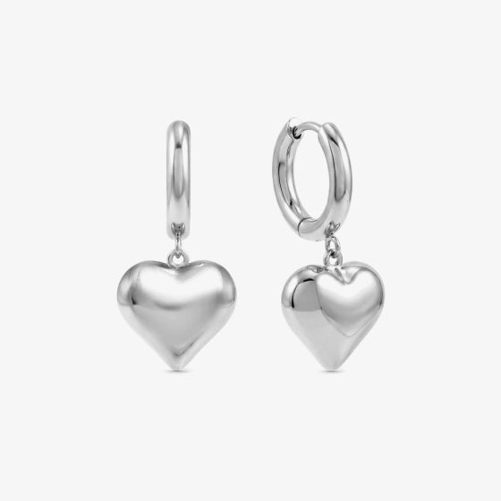 Nomination Wear & Style Stainless Steel Heart Dangle Hoop Earrings 134514/004