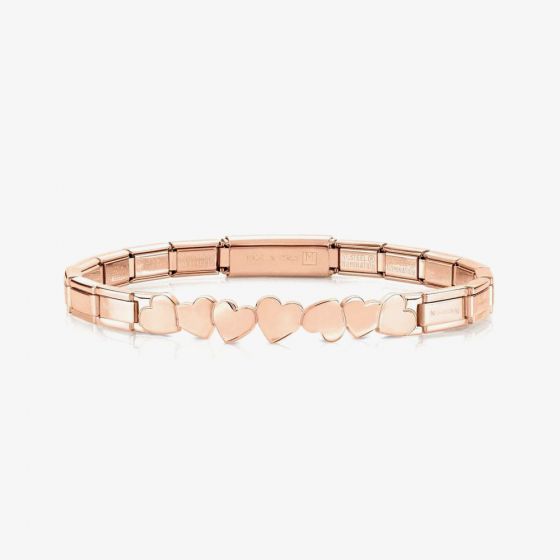 Nomination Trendsetter Rose Gold Hearts Bracelet 021111/002