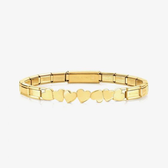 Nomination Trendsetter Gold Hearts Bracelet 021111/001