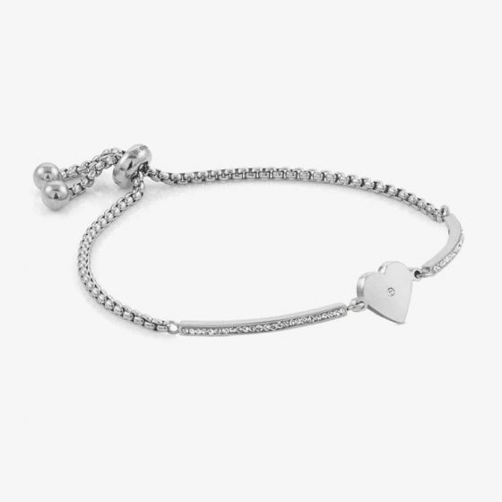 Nomination Milleluci Stainless Steel  Heart Toggle Pavé Half Bangle 028003/022