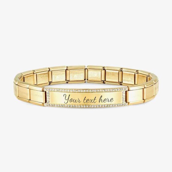 Nomination Composable CLASSIC Trendsetter Gold Tone Cubic Zirconia Bracelet 021138/012