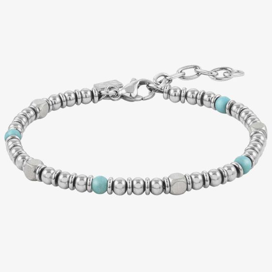 Nomination Instinct Stainless Steel Turquoise Bead Bracelet 027905/033