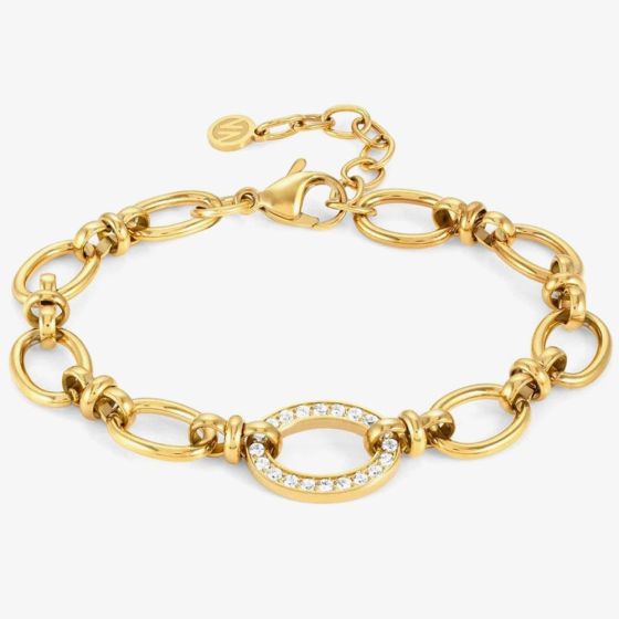 Nomination Affinity Gold-Tone & Cubic Zirconia Bracelet 028603/012
