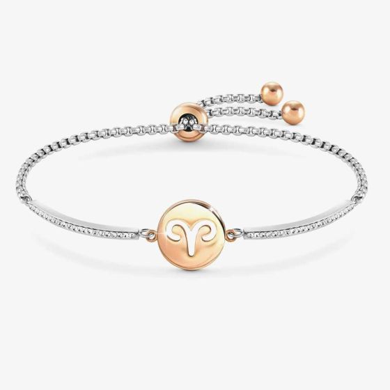 Nomination Milleluci Two Colour Zodiac Aries Half Bangle Toggle Bracelet 028014/001