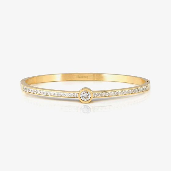 Nomination Pretty Bangles Madium Gold Tone Round Cubic Zirconia Bangle 029520/020