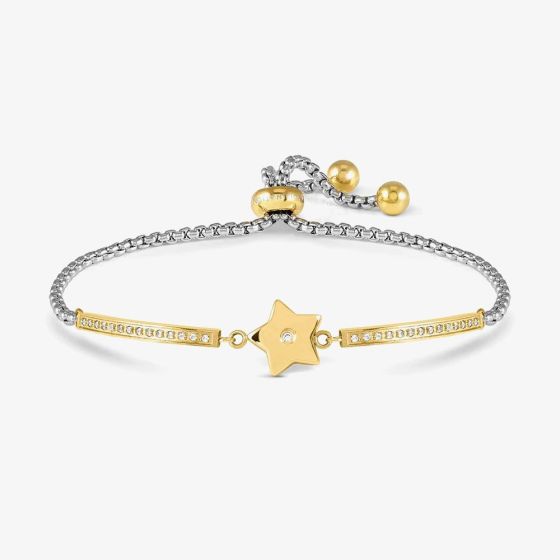 Nomination Milleluci Silver & Gold Star Toggle Bracelet 028018/023