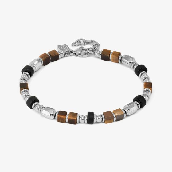 Nomination InstinctStyle Stainless Steel & Tigers Eye Stone Infinity Bracelet 027936/097
