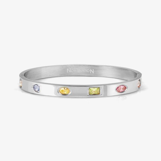 Nomination Pretty Bangles Stainless Steel Multi-Colour Cubic Zirconia Small Bangle 029531/005