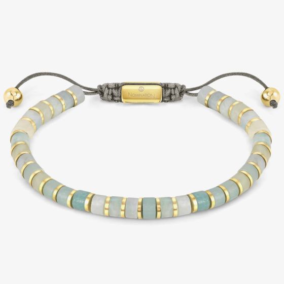 Nomination InstinctStyle Gold Finish Stainless Steel Amazonite Bracelet 027927/037