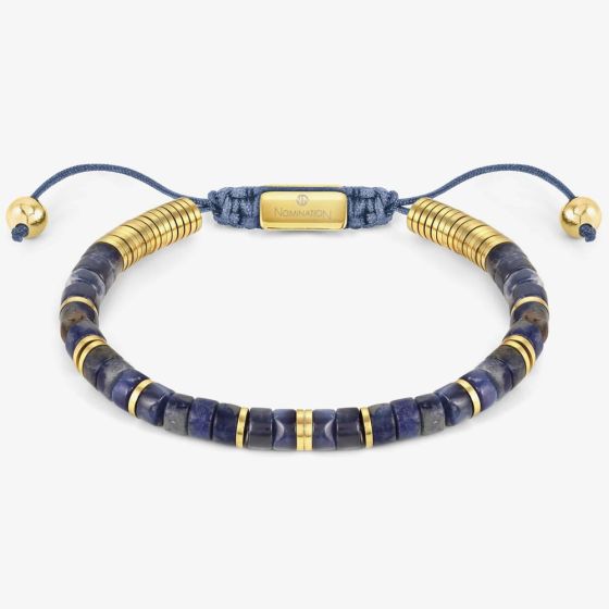 Nomination InstinctStyle Gold Finish Stainless Steel Sodalite Bracelet 027925/034