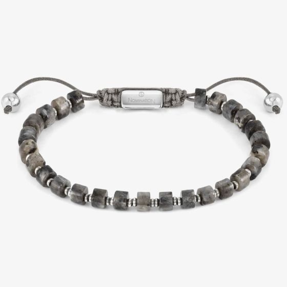 Nomination InstinctStyle Stainless Steel Grey Jasper Bracelet 027926/081