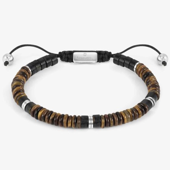 Nomination InstinctStyle Stainless Steel Tigers Eye Jasper Bracelet 027924/080