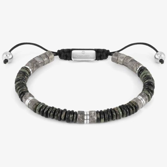 Nomination InstinctStyle Stainless Steel Grey Jasper Bracelet 027924/081