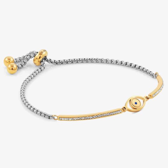 Nomination Milleluci Gold Finish Cubic Zirconia Eye Bracelet 028006/056