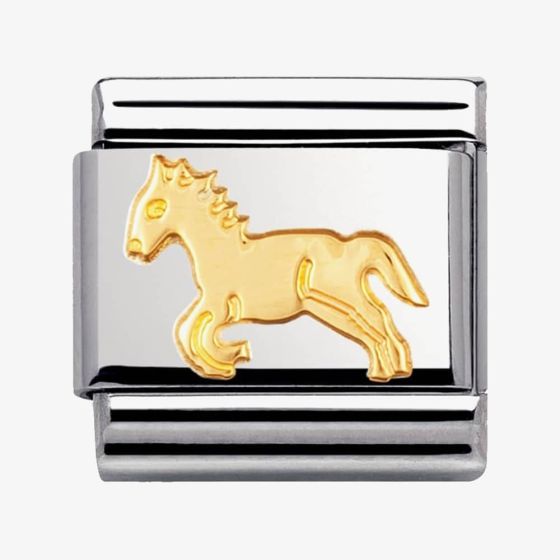Nomination CLASSIC Gold Animals of Earth Horse Charm 030112/09