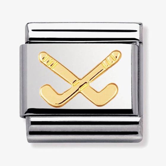 Nomination CLASSIC Gold Sports Collection Hockey Clubs Charm 030106/07