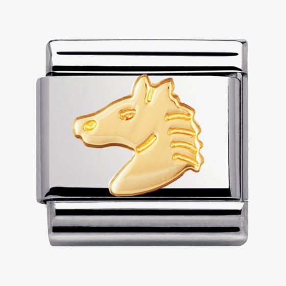 Nomination CLASSIC Gold Animals of Earth Horse Head Charm 030112/10