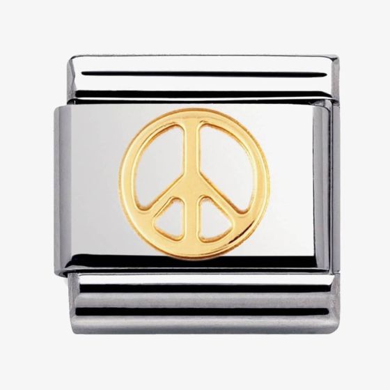 Nomination CLASSIC Gold Love Peace Charm 030116/06