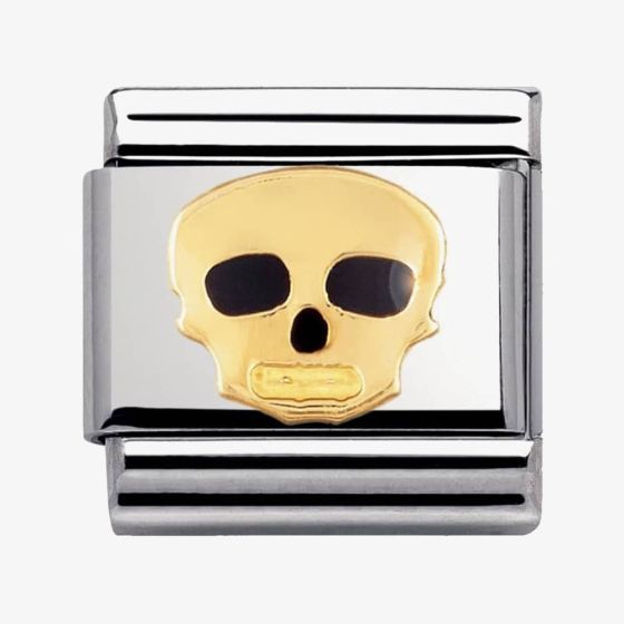 Nomination CLASSIC Gold Halloween Skull Charm 030216/08