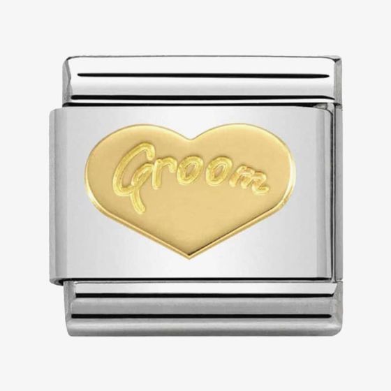 Nomination CLASSIC Gold Symbols Groom Heart Charm 030162/34