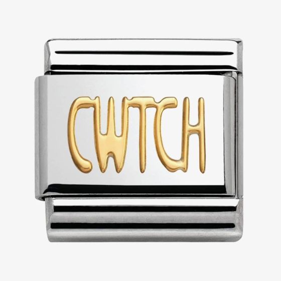 Nomination CLASSIC Gold Writings Cwtch Charm 030107/19