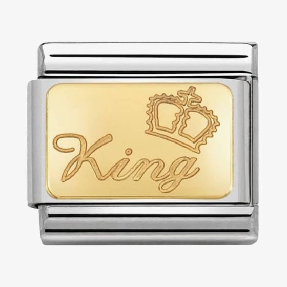 Nomination CLASSIC Gold Engraved Signs King Charm 030121/48