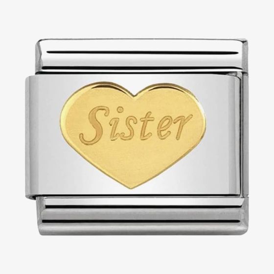 Nomination CLASSIC Gold Symbols Sister Heart Charm 030162/36