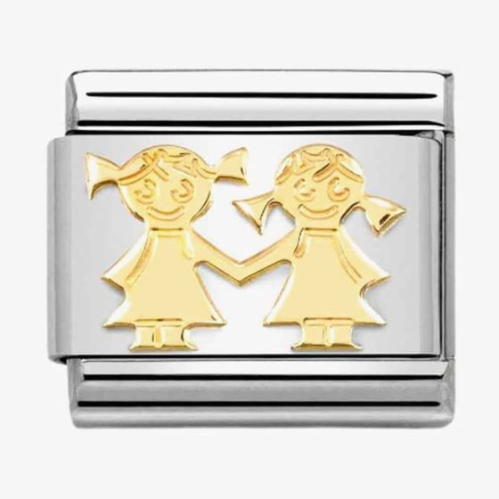 Nomination CLASSIC Composable Yellow Gold Double Sisters Charm 030162/67