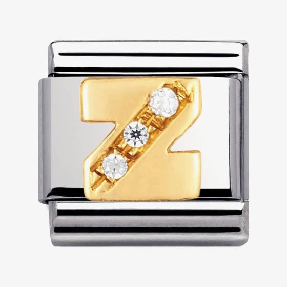 Nomination CLASSIC Gold Letters Cubic Zirconia Z Charm 030301/26