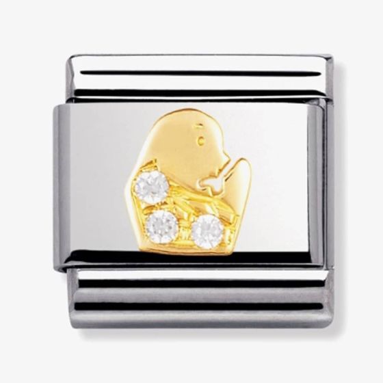 Nomination CLASSIC Gold Zodiac Cubic Zirconia Virgo Charm 030302/06