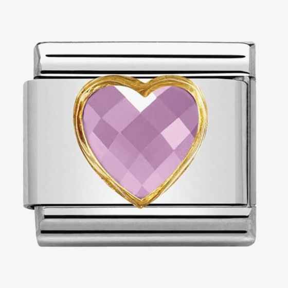 Nomination CLASSIC Gold Pink Heart Charm 030610/003