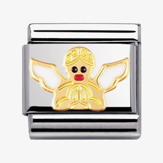Nomination CLASSIC Gold Christmas White Angel Charm 030225/16K
