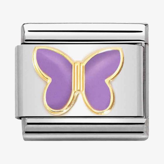 Nomination CLASSIC Composable Gold Lilac Enamel Butterfly Charm 030285/60