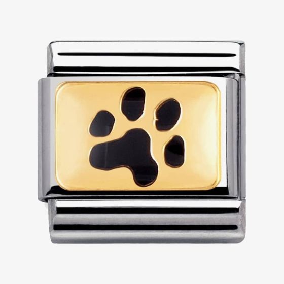 Nomination CLASSIC Gold Animals of the Earth Paw Print Charm 030284/47