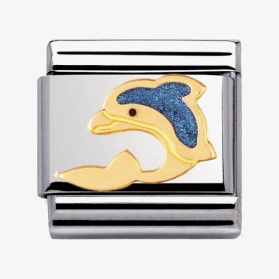 Nomination CLASSIC Gold Animals of the Sea Dolphin Charm 030213/01