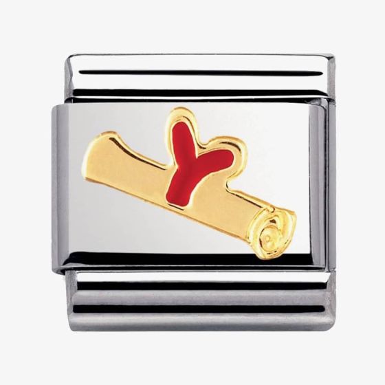 Nomination CLASSIC Gold Daily Life Red Diploma Charm 030223/03