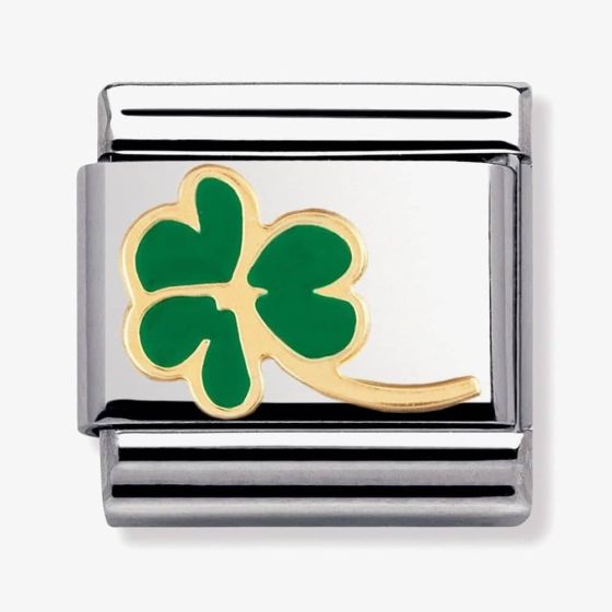 Nomination CLASSIC Gold Nature Clover With Stem 030214/23