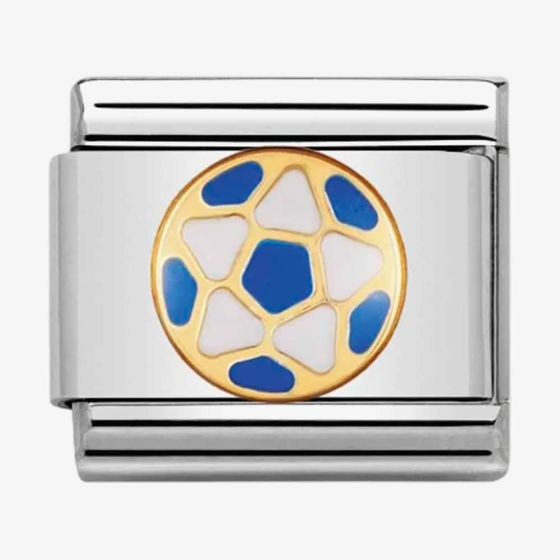 Nomination White And Blue Enamel Football Charm 030204/13