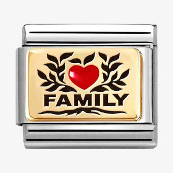 Nomination CLASSIC Gold Family Red Heart Charm 030289/07