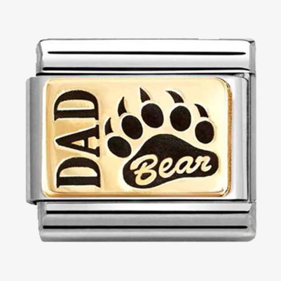 Nomination CLASSIC Gold Dad Bear Paw Print Charm 030166/38