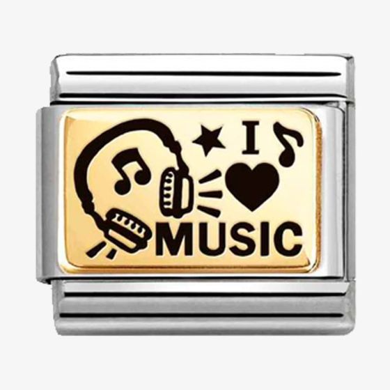 Nomination CLASSIC Gold I Love Music Charm 030166/46