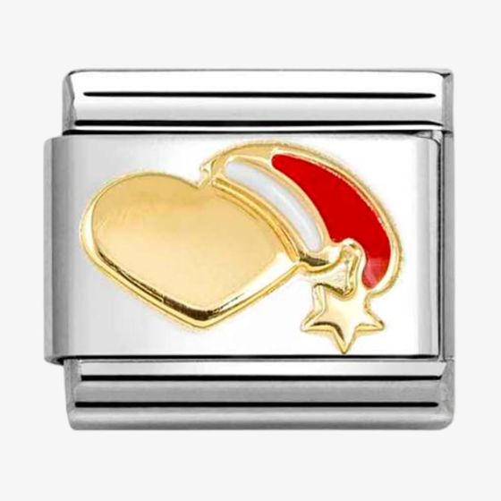 Nomination CLASSIC Christmas Heart With Coloured Santa Hat Charm 030225/27