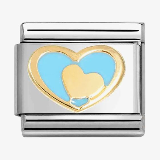 Nomination CLASSIC Blue & Gold Heart Charm 030283/31